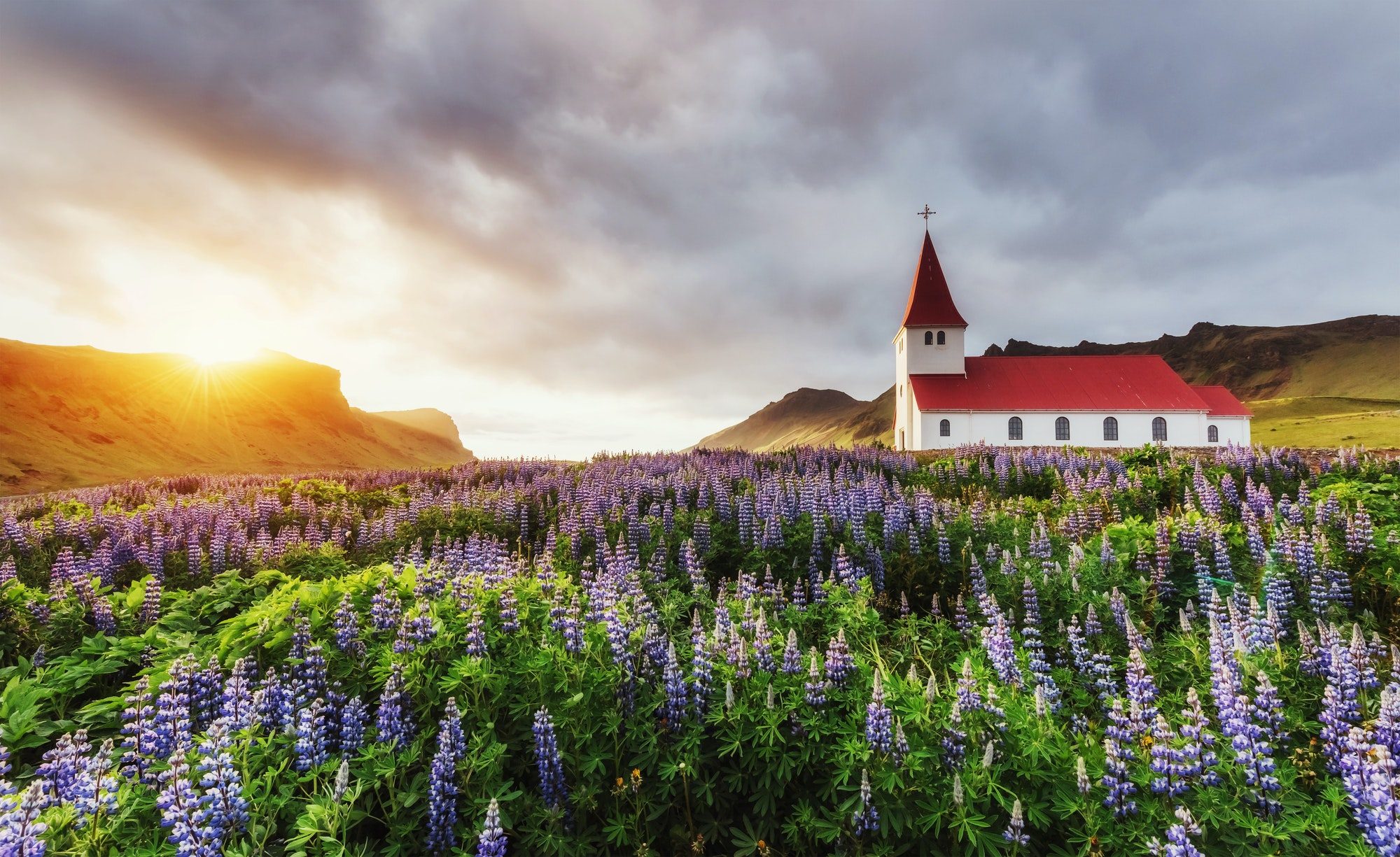 Lutheran church in Vik. Iceland.